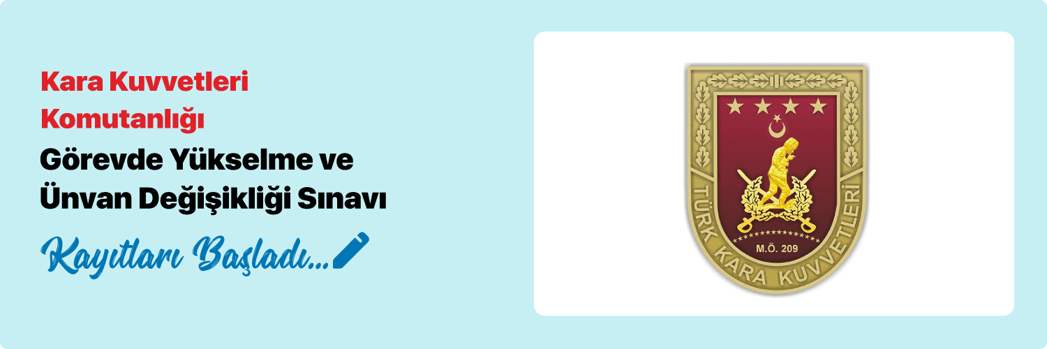 KKK Görevde Yükselme  ve Ünvan Değişikliği Sınavı Duyurusu